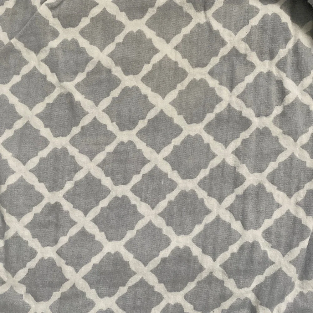 RH Trellis Print Crib Fitted Sheet - French Blue